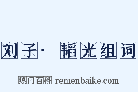 刘子·韬光组词是什么意思的图片